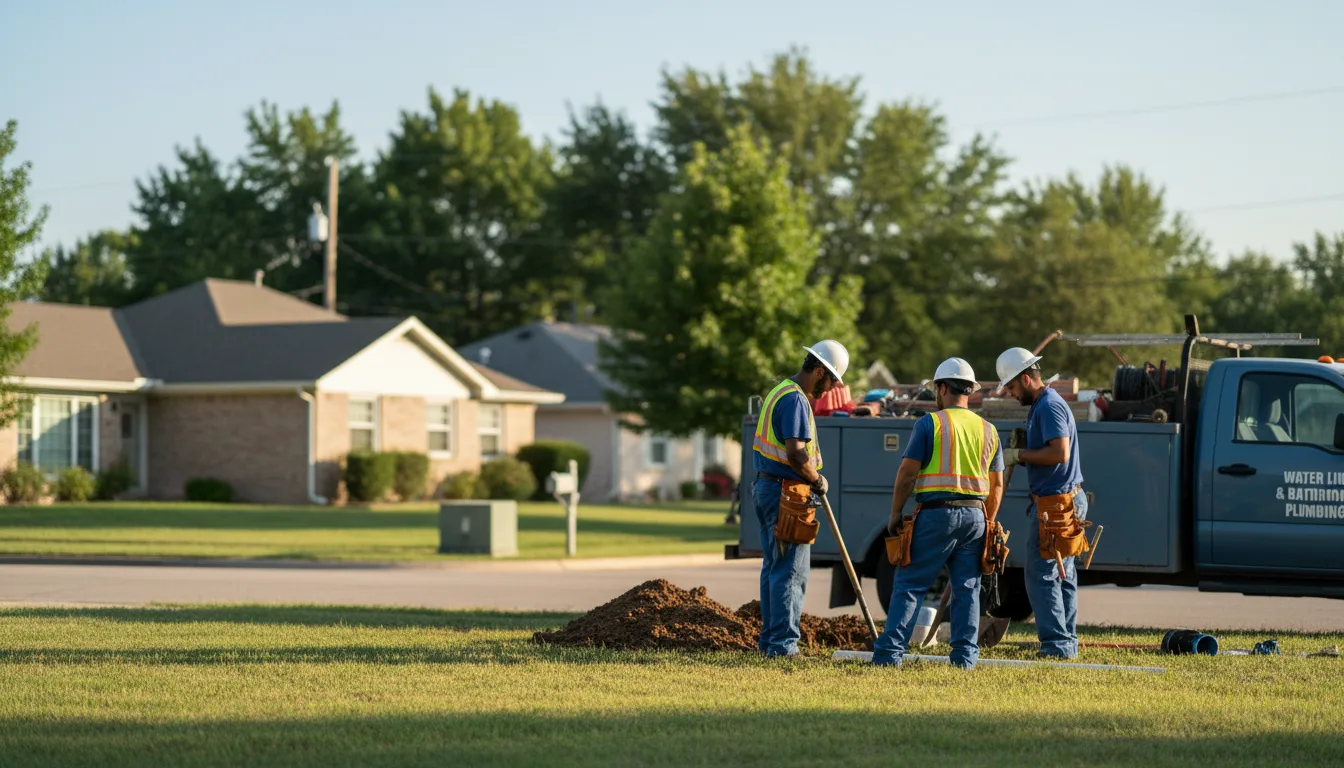 Residential water line and bathroom plumbing service in Ringgold, TX